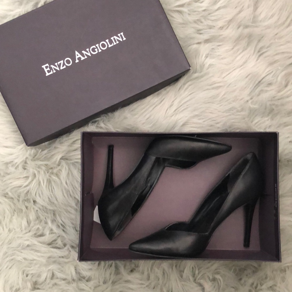 enzo angiolini debbie suede pointed toe pump